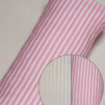 Рожеві та білі смужки та плюш шарпей бежевий.