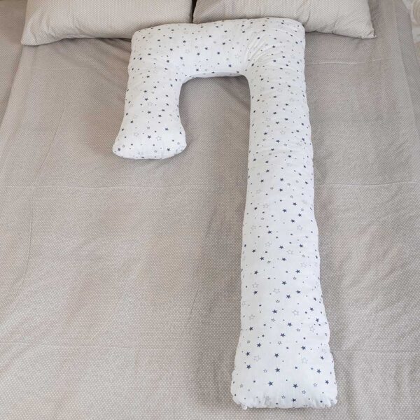 Подушка для вагітних Г-300 з напірником Бязь на ліжку.